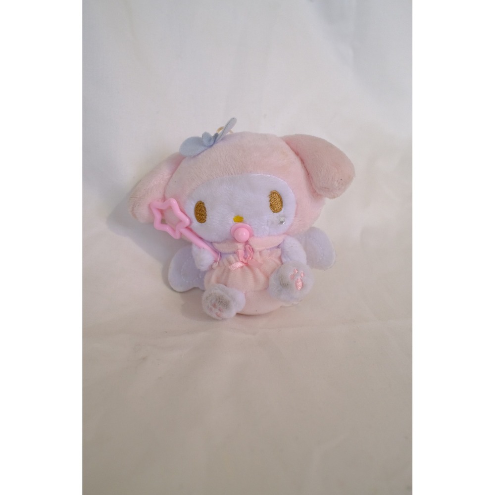 Sanrio My Melody Baby Angel Plush Keychain Pink Pacifier Star Wand 2023